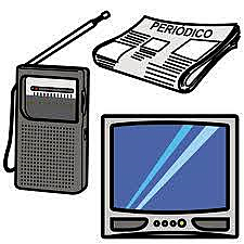 Aparicion del periódico, la radio y la televisión.