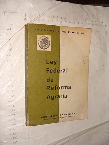 Ley Federal de Reforma Agraria.