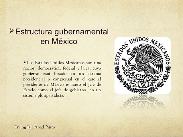 La Estructura Gubernamental en México.