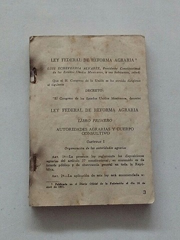 LEY FEDERAL DE REFORMA AGRARIA