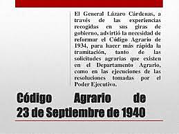 Código agrario de 1940.