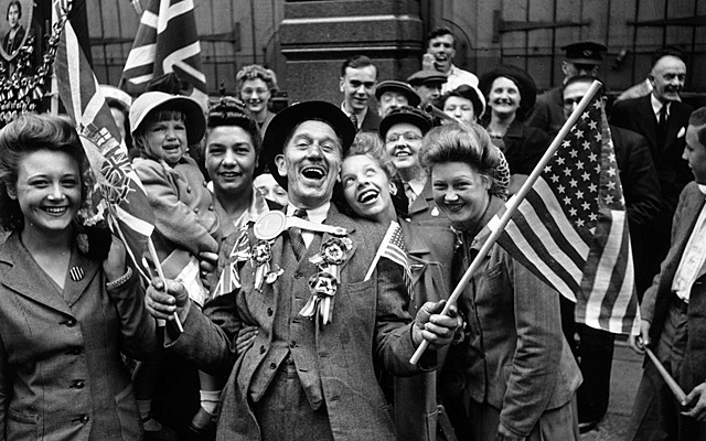 V-E day (victory in Europe)