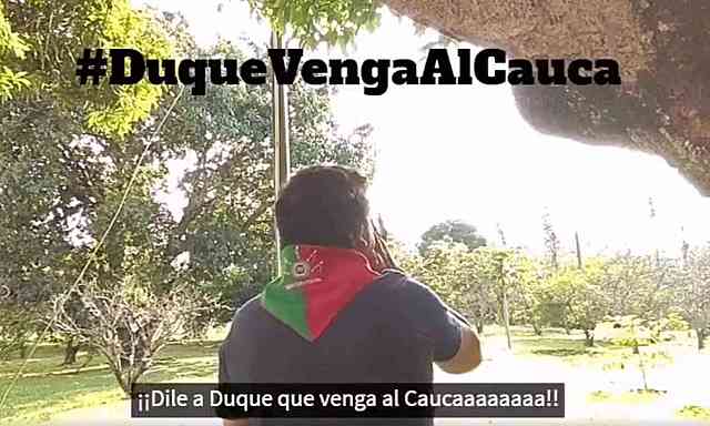 “¡Dile a Duque que venga al Cauca!”: El video que la minga indígena quiere hacer viral
