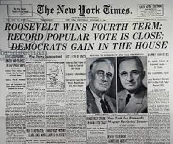 FDR Elected to a 4th Term