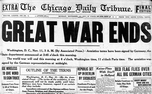 World War One Ends