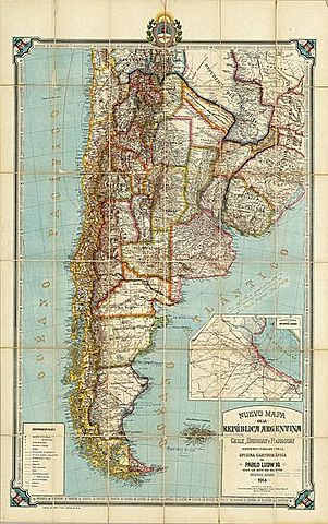 Mapa de argentina con sus diviciones geograficas