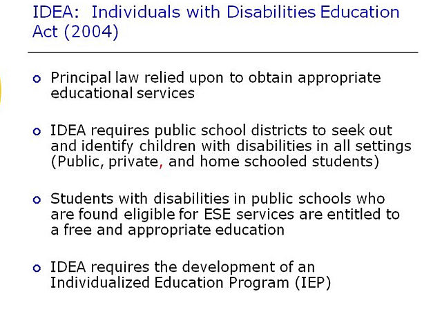 Individuals with Disabilities Education Act (IDEA)
