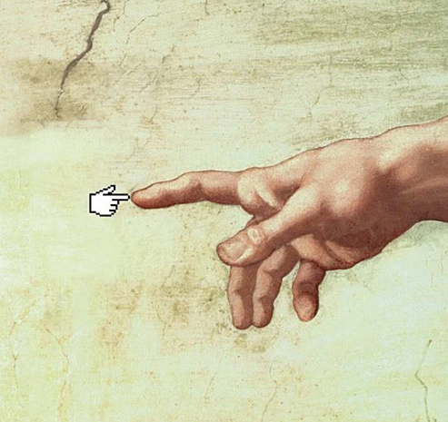 ARPANET.  In the begining God created heaven, earth and the internet.  On the seventh day he layeth down for some Netflix and chill!