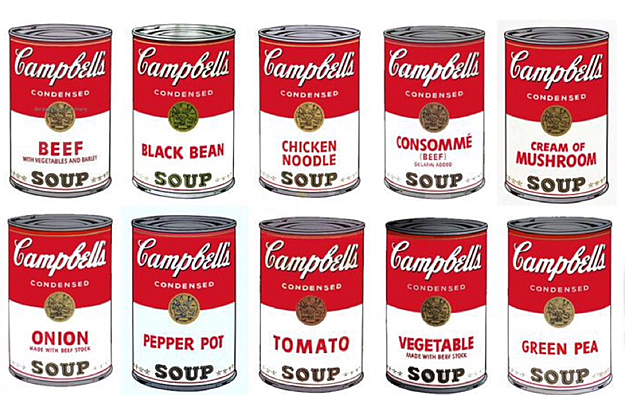 Campbels soup can Andy Warhol