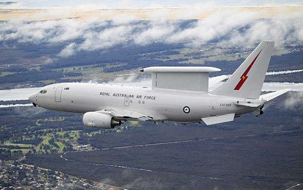 Boeing 737 AEW&C Wedgetail Early Warning Aircraft - Top hat feature that allows air control from the sky