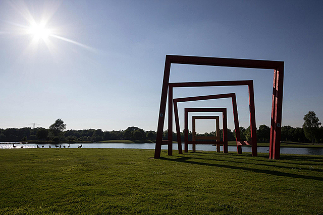 Kunstwerk recreatieplas