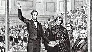 Abraham Lincoln is sworn in as President