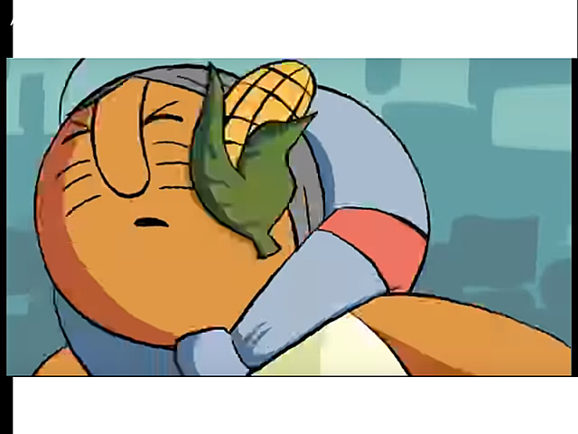 uno del pueblo le tiro un choclo para que pare de llover