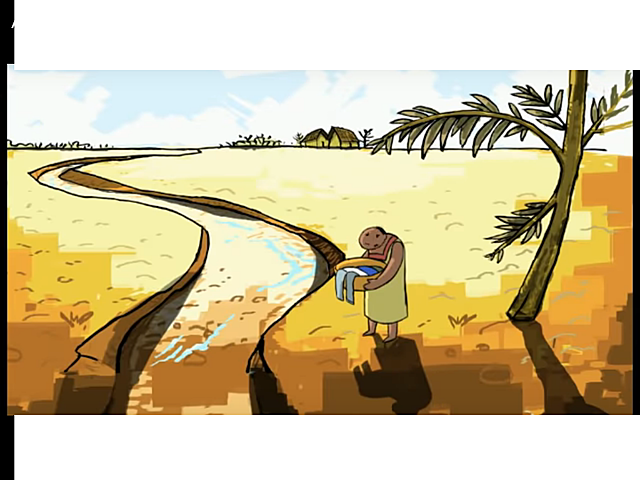 en el pueblo donde vivia estaba sufriendo por sequia