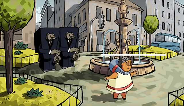 Cuando llego a la ciudad se encontró con dos agentes que al oírla cantar le ofrecieron  amablemente un trabajo para cantar en un  lugar