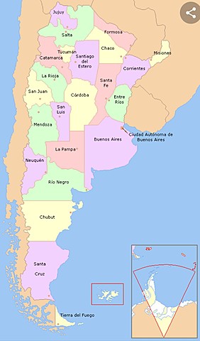 Actual territorio argentino