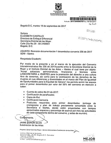 Radicación documentación pago 1