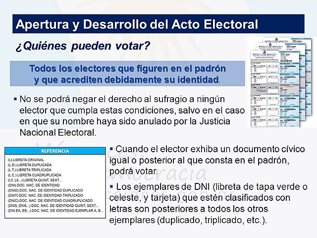 II ETAPA- APERTURA y DESARROLLO del ACTO ELECTORAL