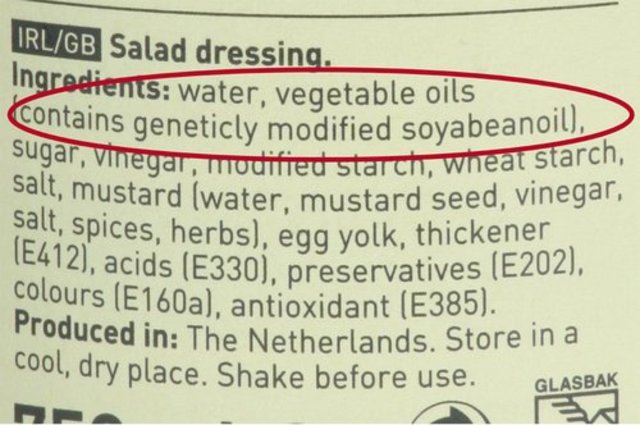 in the united staes 89% of soybeans , 83% of cotten, and 61% of corn were genetically modifoed
