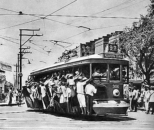 sistema de bondes elétricos em sao paulo 1900