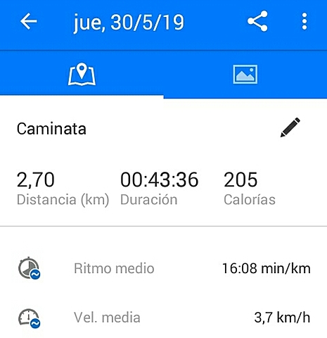 Salud. Ruta con Runtastic.