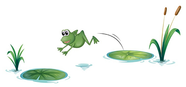 Frosty saw some lily pads