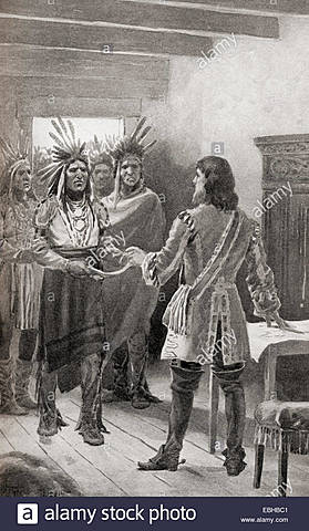 Pontiac Meets with William Johnson Ending Pontiac's War