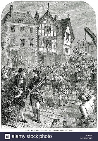 Britain Sends Regiments to Boston