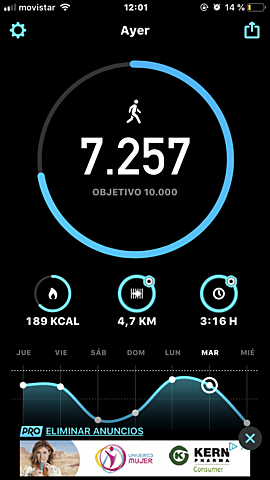 Ejercicio y calorias dia 6