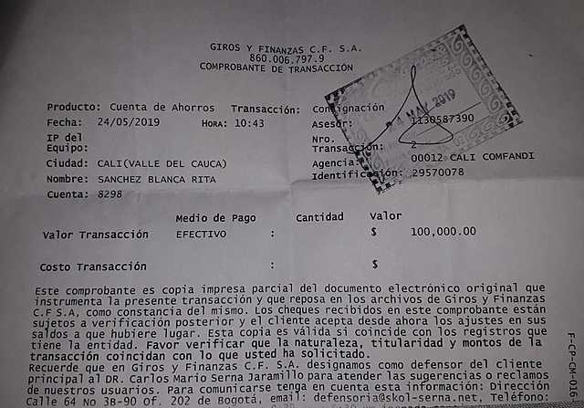 Primera cuota de proyecto