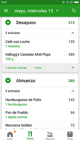 Comida Miércoles 15