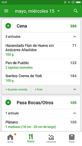 Comida Miércoles 15