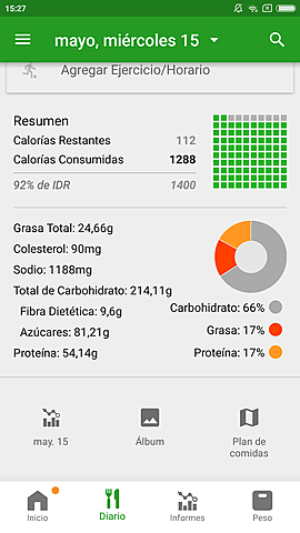 Comida Miércoles 15