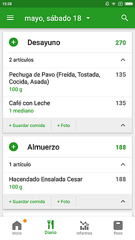 Comida Sábado 18