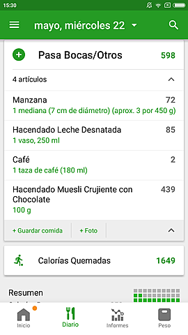 Comida Miércoles 22