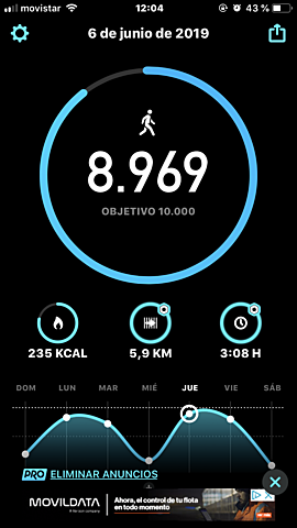 Ejercicio y calorias dia 8