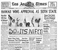 Hawaii becomes the 50th state