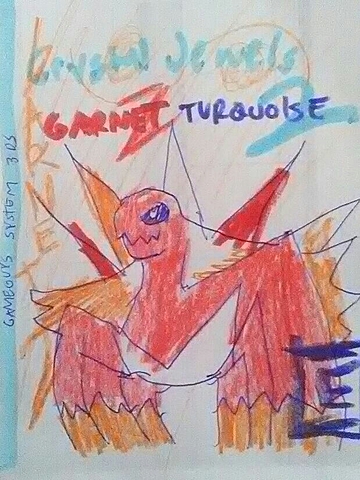 Crystal Jewels Garnet 2 and Turquoise 2