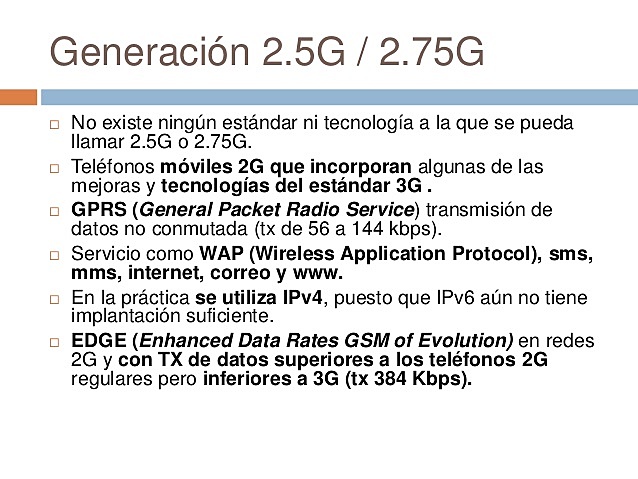 2.5 G Y 2.75G: DATOS FINALMENTE