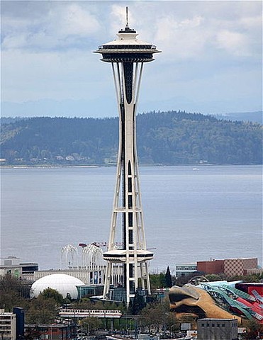 The Space Needle in Seattle was constructed to hold the World's Fair with the theme 21st Century in 1962.