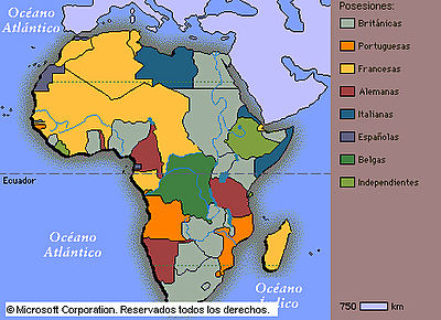 La colonización de África
