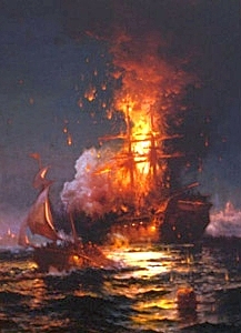 Philly fire destroys civil war ships