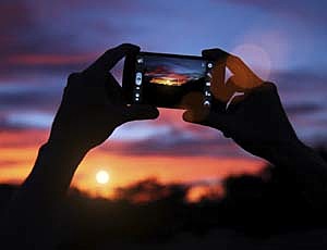 Een foto in het schemeren