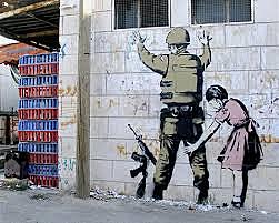 Nog een graffititekening van Banksy