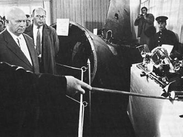 Nikita Khrushchev walks out of summit meeting in Paris because of the U-2 incident