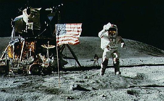 US lands on the moon