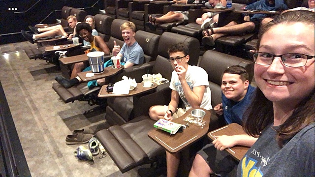 Movie night with friends