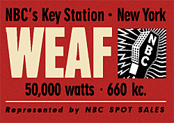 WEAF Radio.