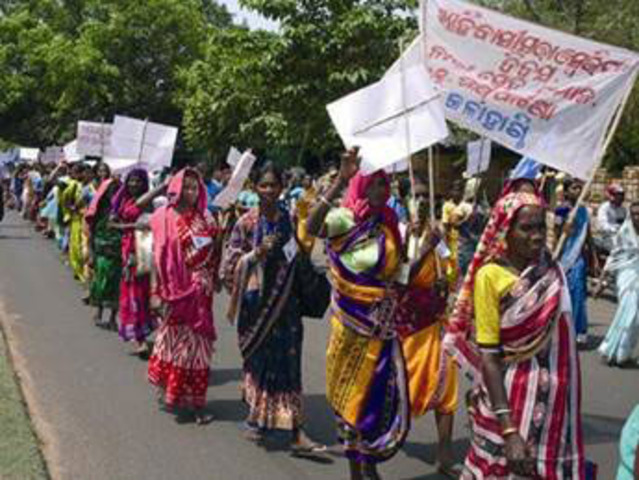 People from over 15 states in India held a protest for a "GM free india"