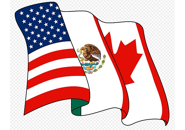The North American Trade Agreement (NAFTA) with Canada and the United States is ratified.